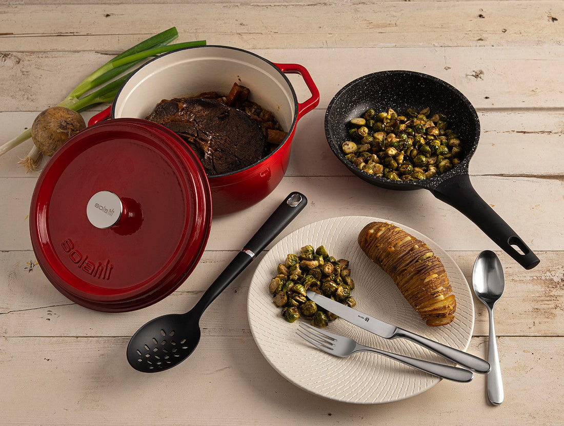 Hasselback aardappel &amp; Geroosterde spruitjes
