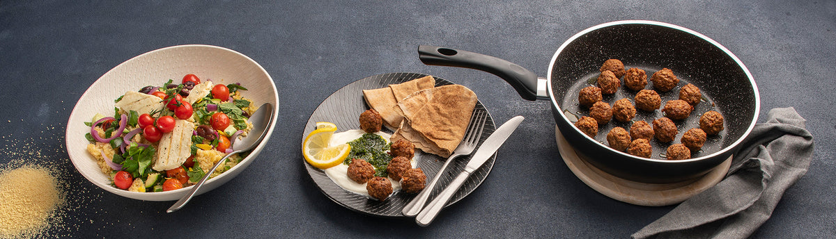 Gehaktballetjes van lamsvlees met rozijnenpesto