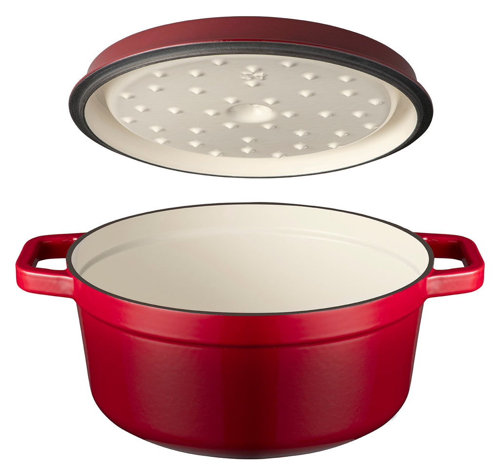 Gietijzeren braadpan 24 cm Rood