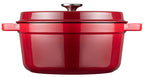 Gietijzeren braadpan 24 cm Rood