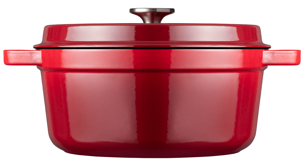 Gietijzeren braadpan 28 cm Rood