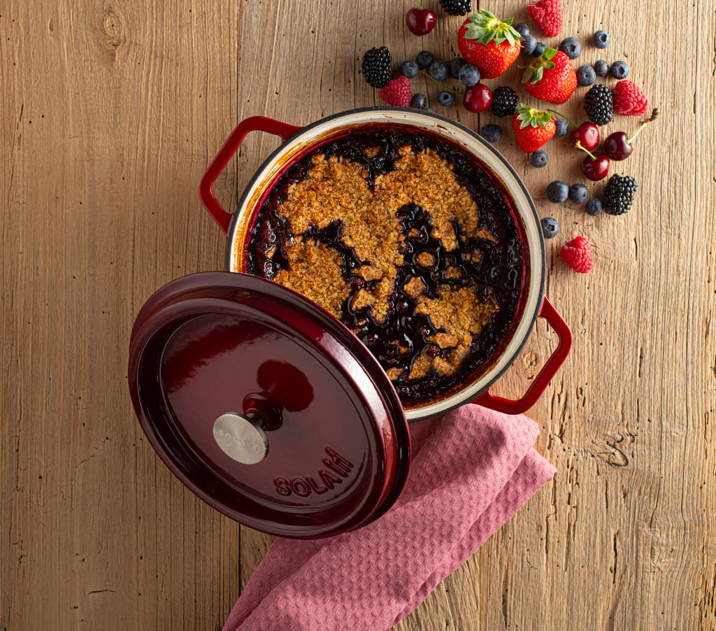 Gietijzeren braadpan 24 cm Rood